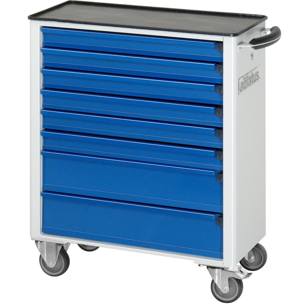Produktabbildung Nr. 2: RAU Werkzeugwagen Serie adlatus 700, HxBxT 860 x 700 x 350 mm, 8 Schubladen 6 x 65, 2 x 130 mm, Arbeitsplatte Metall