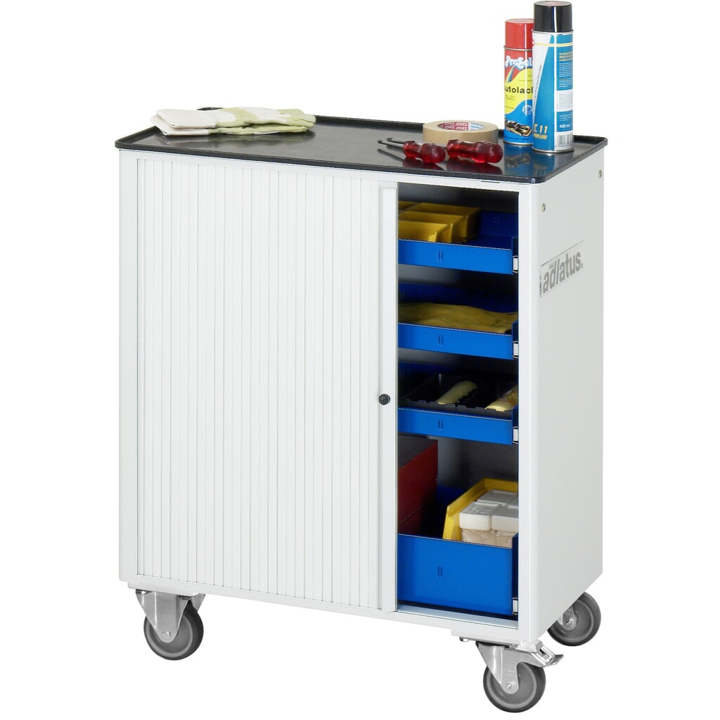 Produktabbildung Nr. 2: RAU Werkzeugwagen Serie adlatus 700, HxBxT 860 x 725 x 400 mm, 4 Schubladen ohne Einzelsicherung, 3 x 40, 1 x 105 mm, Arbeitsplatte Metall