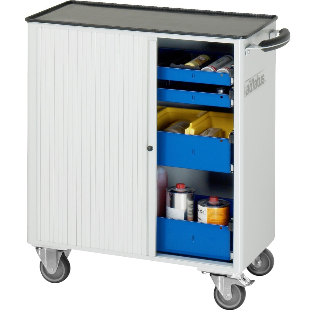Produktabbildung Nr. 2: RAU Werkzeugwagen Serie adlatus 700, HxBxT 860 x 725 x 400 mm, 4 Schubladen mit Einzelsicherung, 2 x 40, 2 x 105 mm, Arbeitsplatte Metall