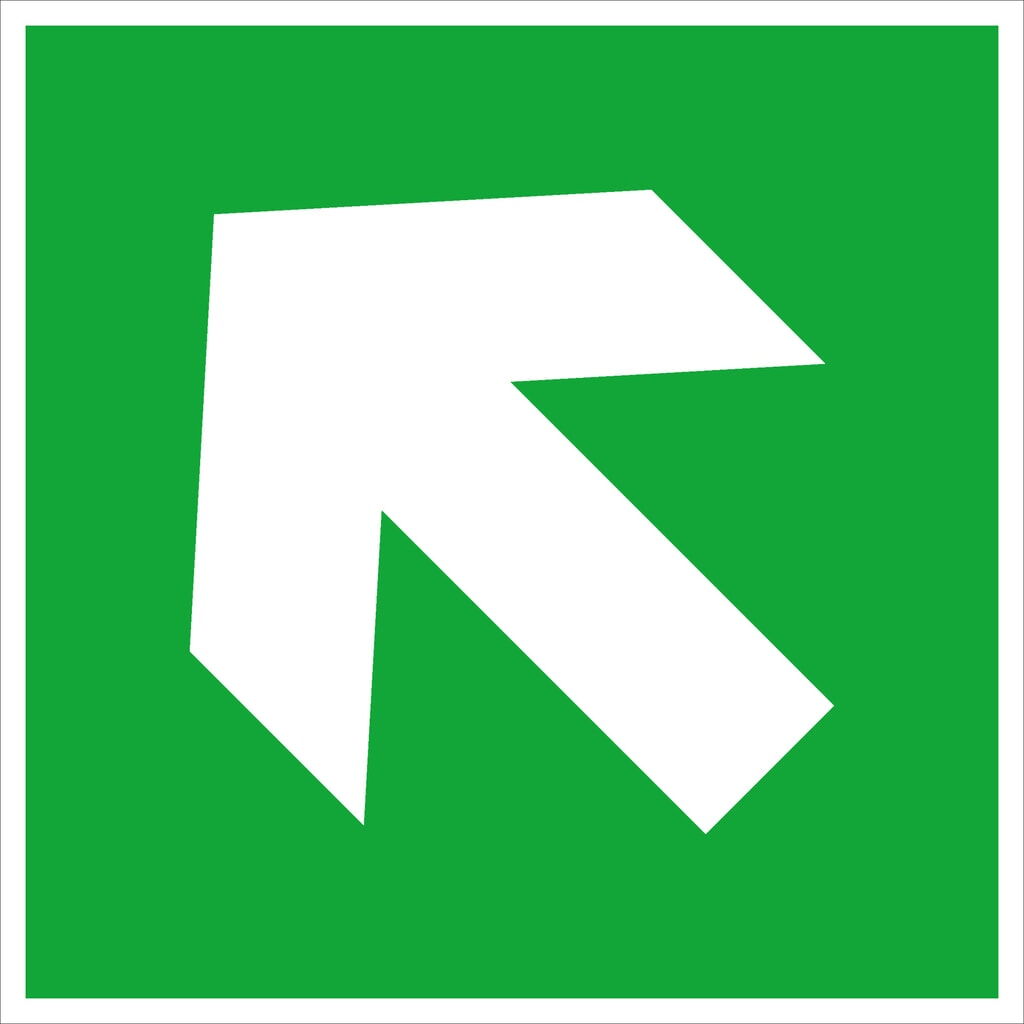 Produktabbildung Nr. 2: SafetyMarking® Richtungspfeil aufwärts/abwärts, HxB 150 x 150 mm, Folie HI
