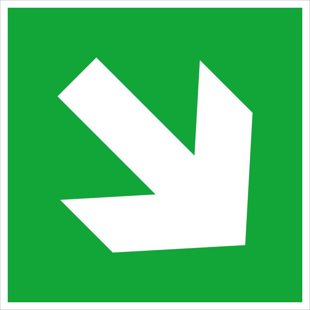 Produktabbildung: SafetyMarking® Richtungspfeil aufwärts/abwärts, HxB 150 x 150 mm, Folie HI