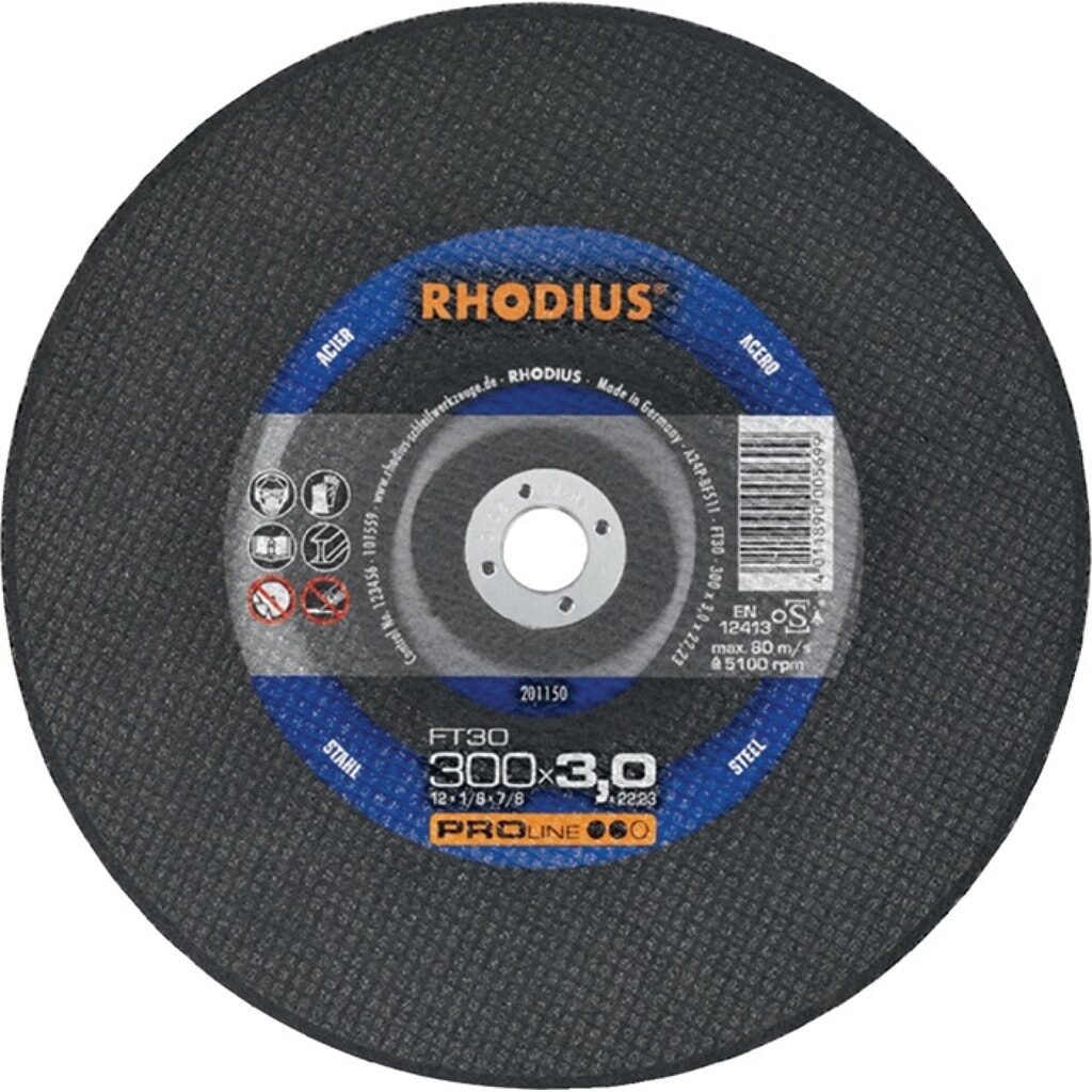 Produktabbildung: RHODIUS Trennscheibe FT30 D350x4mm ger.STA Bohr.20mm