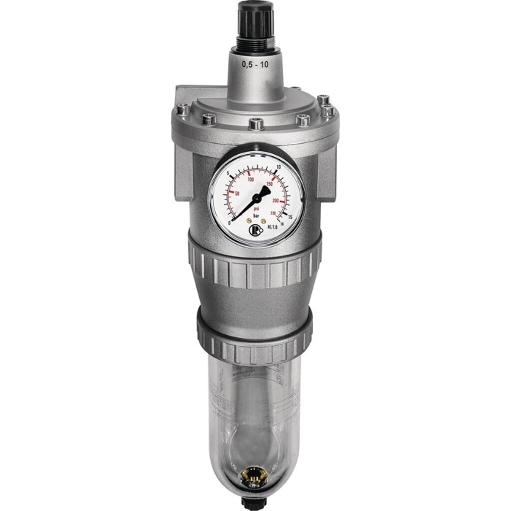 RIEGLER Filterregler Standard, BG I G 3/8 ″, Gewinde mm 15,39, 0,5 - 10 bar 900 l/min Produktabbildung: RIEGLER Filterregler Standard, BG I G 3/8 ″, Gewinde mm 15,39, 0,5 - 10 bar 900 l/min