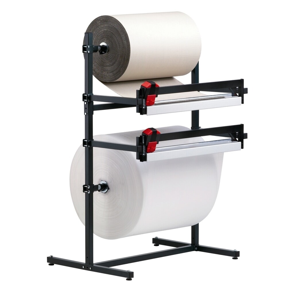 Rocholz Doppel-Schneidständer, mit zwei Schneideinheiten, Rollengewicht max. 130 kg, Schnittbreite 1000 mm Produktabbildung Nr. 2: Rocholz Doppel-Schneidständer, mit zwei Schneideinheiten, Rollengewicht max. 130 kg, Schnittbreite 1000 mm