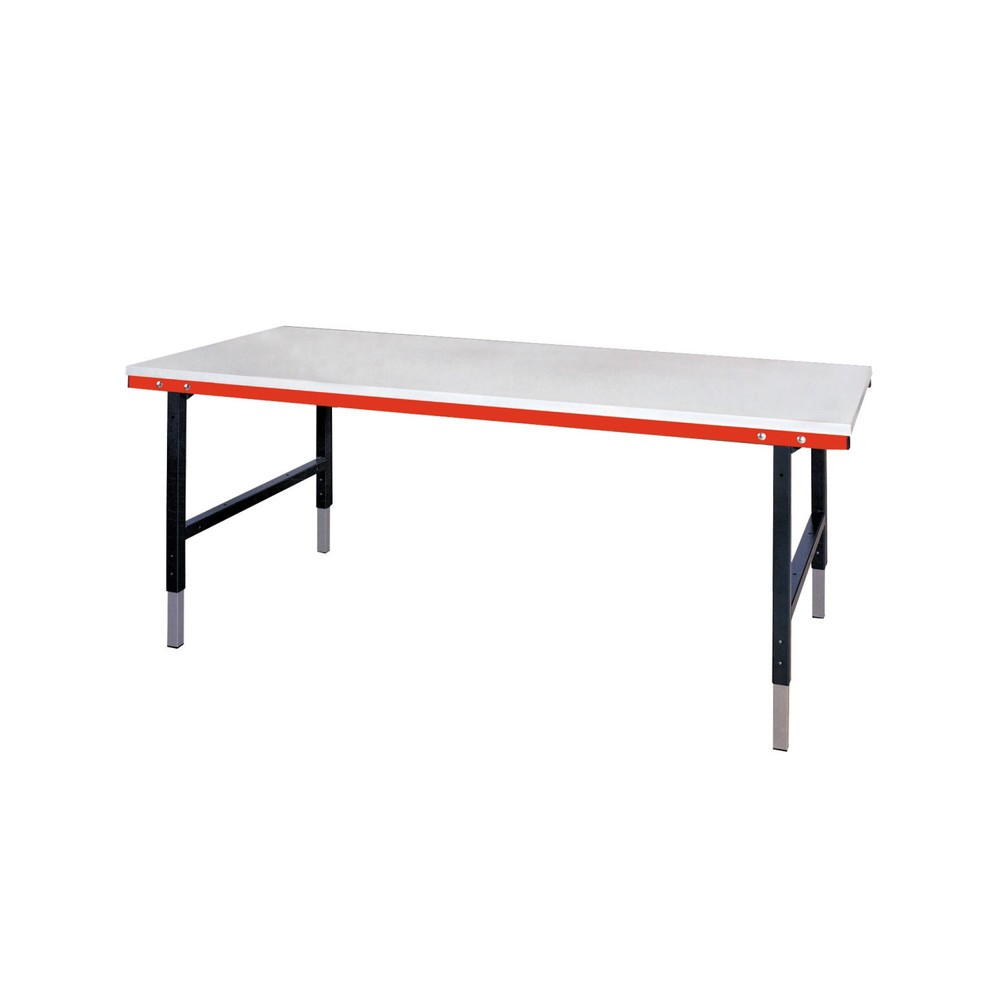 Produktabbildung: Rocholz Manuell höhenverstellbarer Packtisch, Tragkraft 200 kg, HxBxT 690-960 x 2.000 x 920 mm