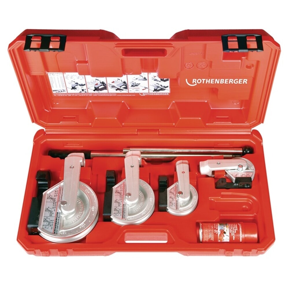 Produktabbildung: ROTHENBERGER Handbieger ROBEND® H+W Plus b.180Grad Arbeitsber.12-22mm 7-tlg