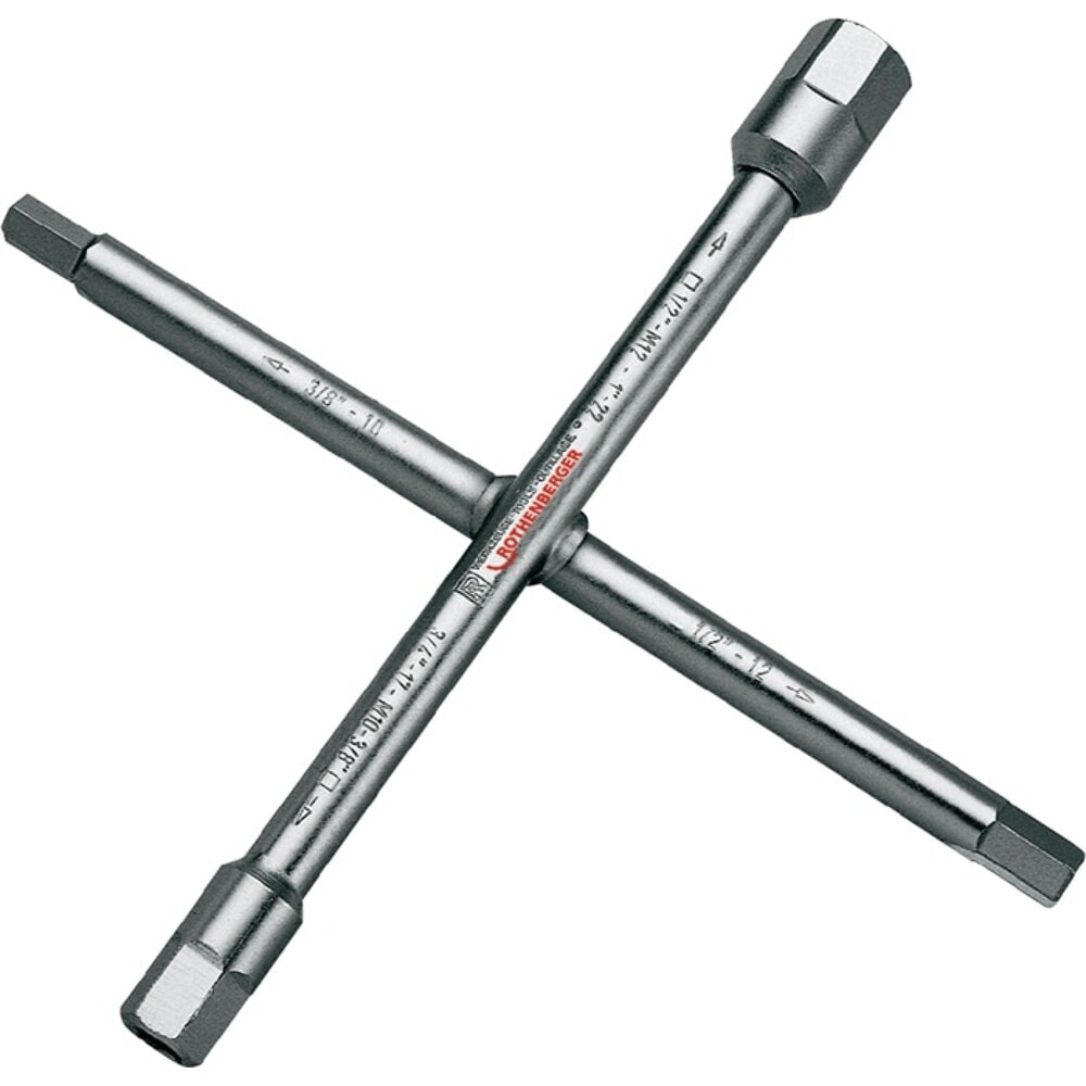 Produktabbildung: ROTHENBERGER Sanitärkreuzschlüssel 200x200mm m.Multifunktion