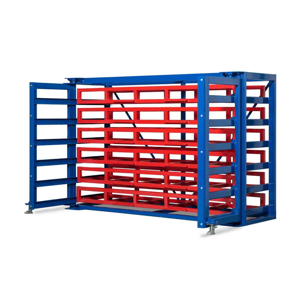 Produktabbildung: RR-Industrietechnik® Kassetten-Schubfachregal Typ RKS, Fachlast je Schublade bis 2000 kg, 100% ausziehbare Schubladen