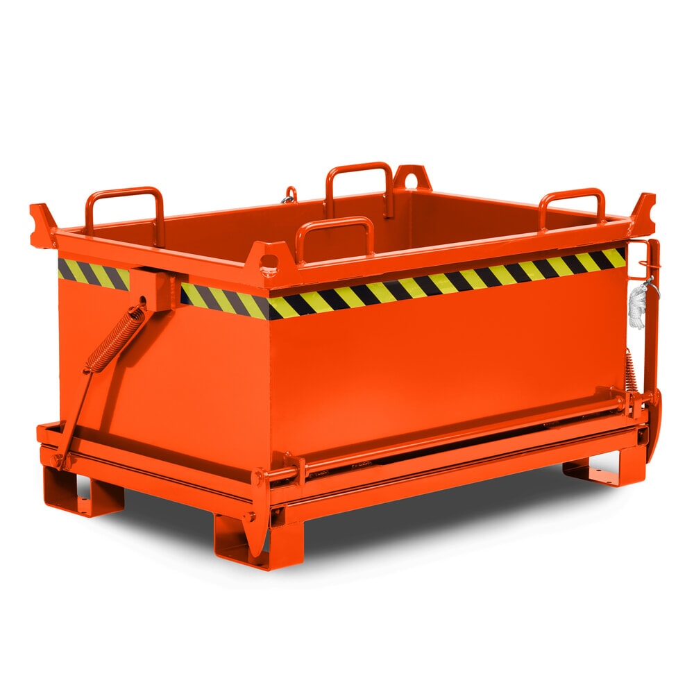 Produktabbildung Nr. 1: RR-Industrietechnik® Klappbodenbehälter Typ RBB, Volumen 0,5 m³, RAL 2004 reinorange