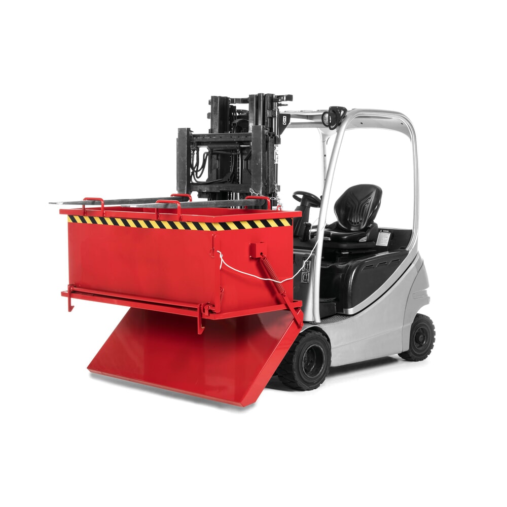 Produktabbildung Nr. 2: RR-Industrietechnik® Klappbodenbehälter Typ RKB, Volumen 0,5 m³, RAL 3000 feuerrot