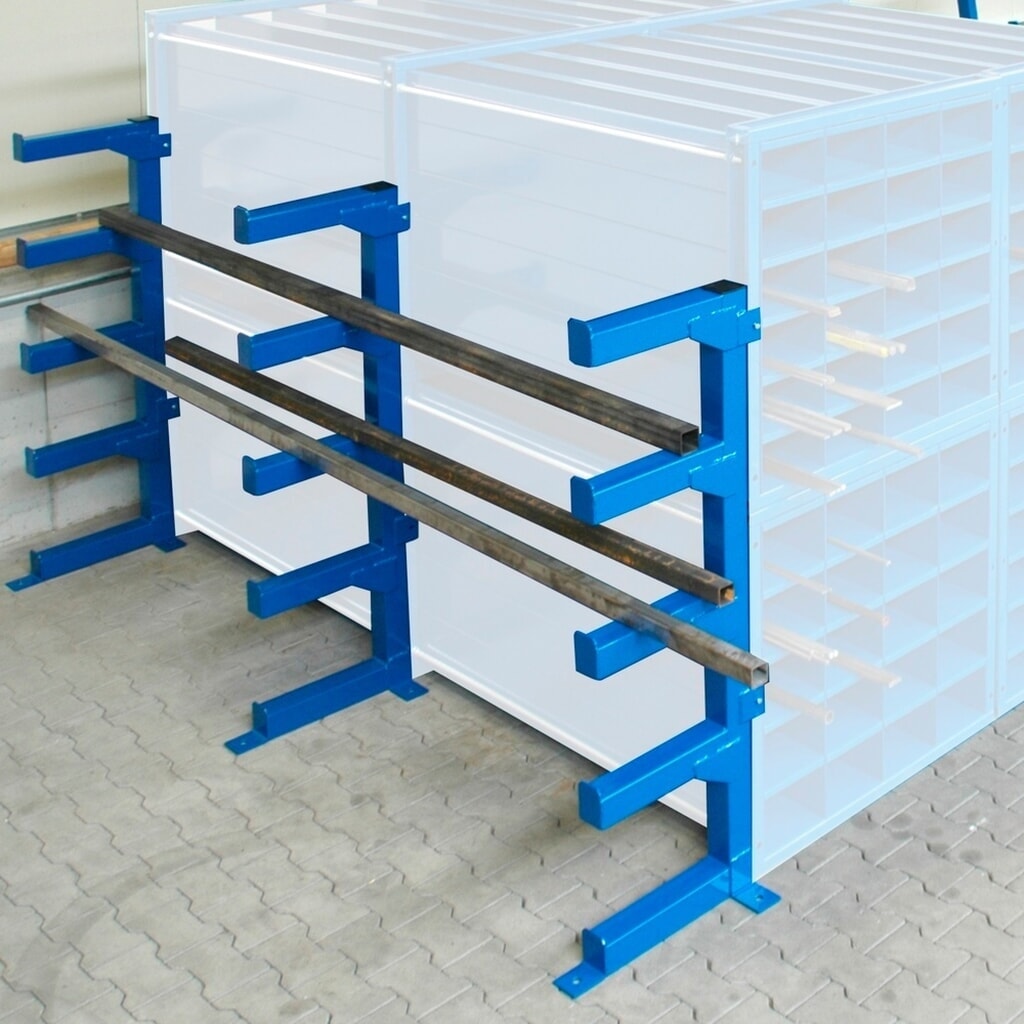 Produktabbildung Nr. 2: RR-Industrietechnik® Kragarmregal für 1-faches Wabenregal Typ RWR 1000, seitliche Montage