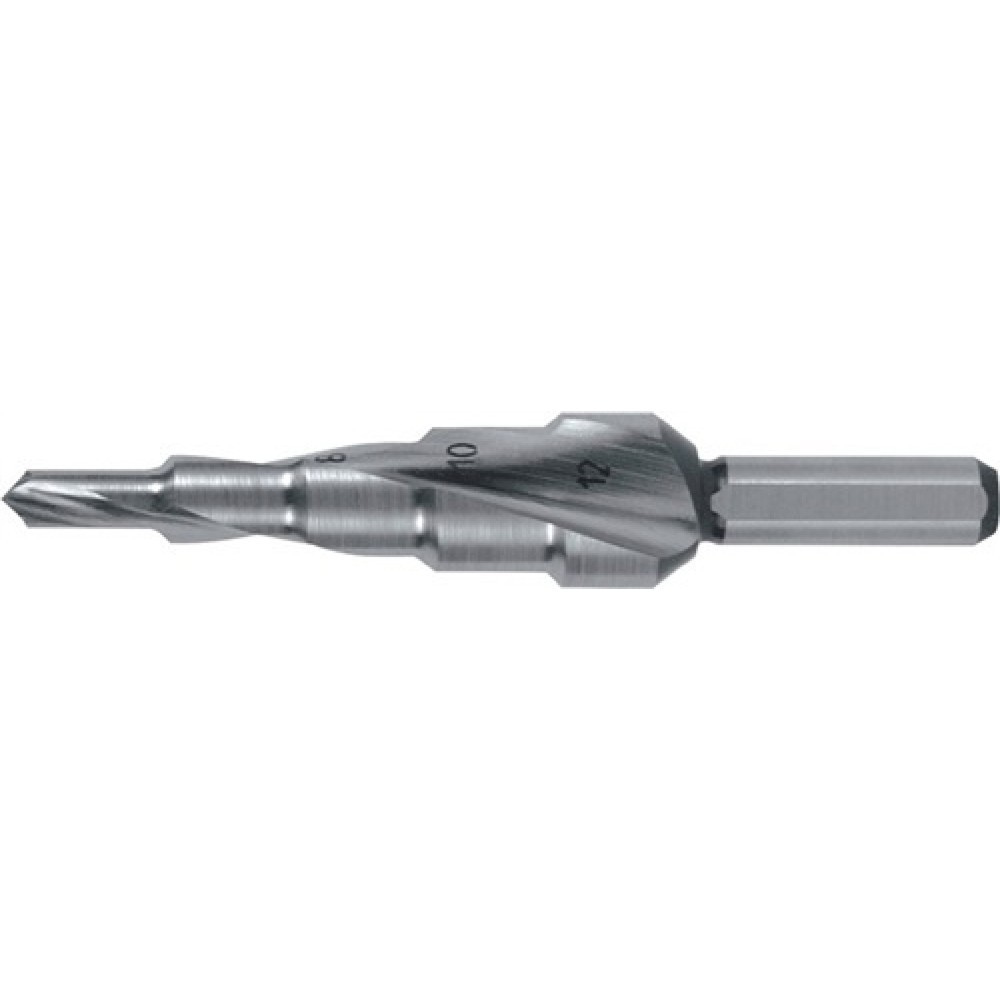 Produktabbildung: Stufenbohrer Bohrber.4-12mm HSS Spiralnut Stufen 9 RUKO