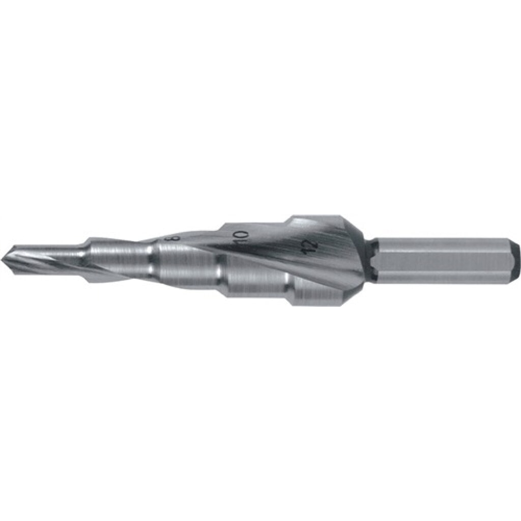 Produktabbildung: Stufenbohrer Bohrber.4-12mm HSS Spiralnut Stufen 9 RUKO
