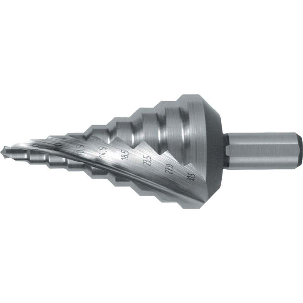 Produktabbildung: RUKO Stufenbohrer Bohrber.5,3-30,5mm HSS Spiralnut Stufen 9