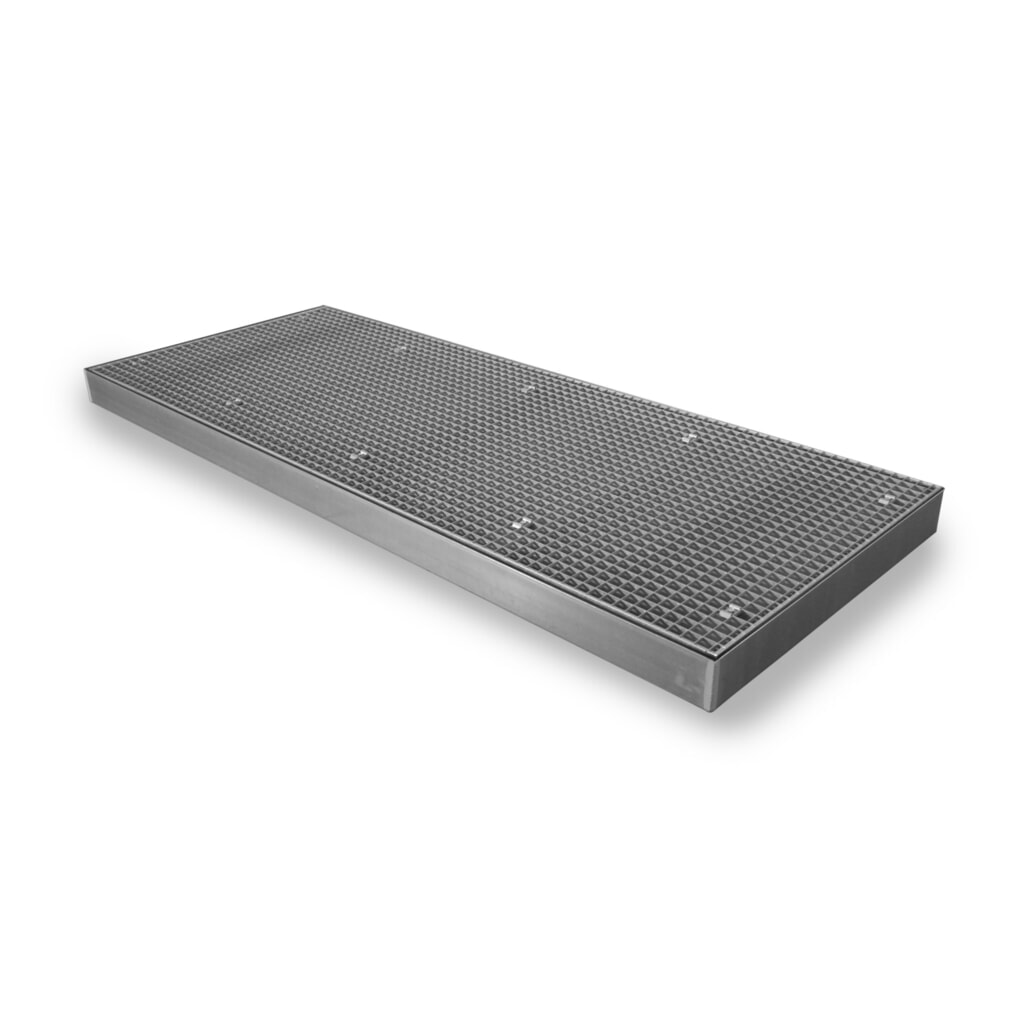 Produktabbildung: SAFE Flach-Auffangwanne aus Stahl, TK 6.500 kg/m², HxBxT 118 x 2.500 x 1.000 mm