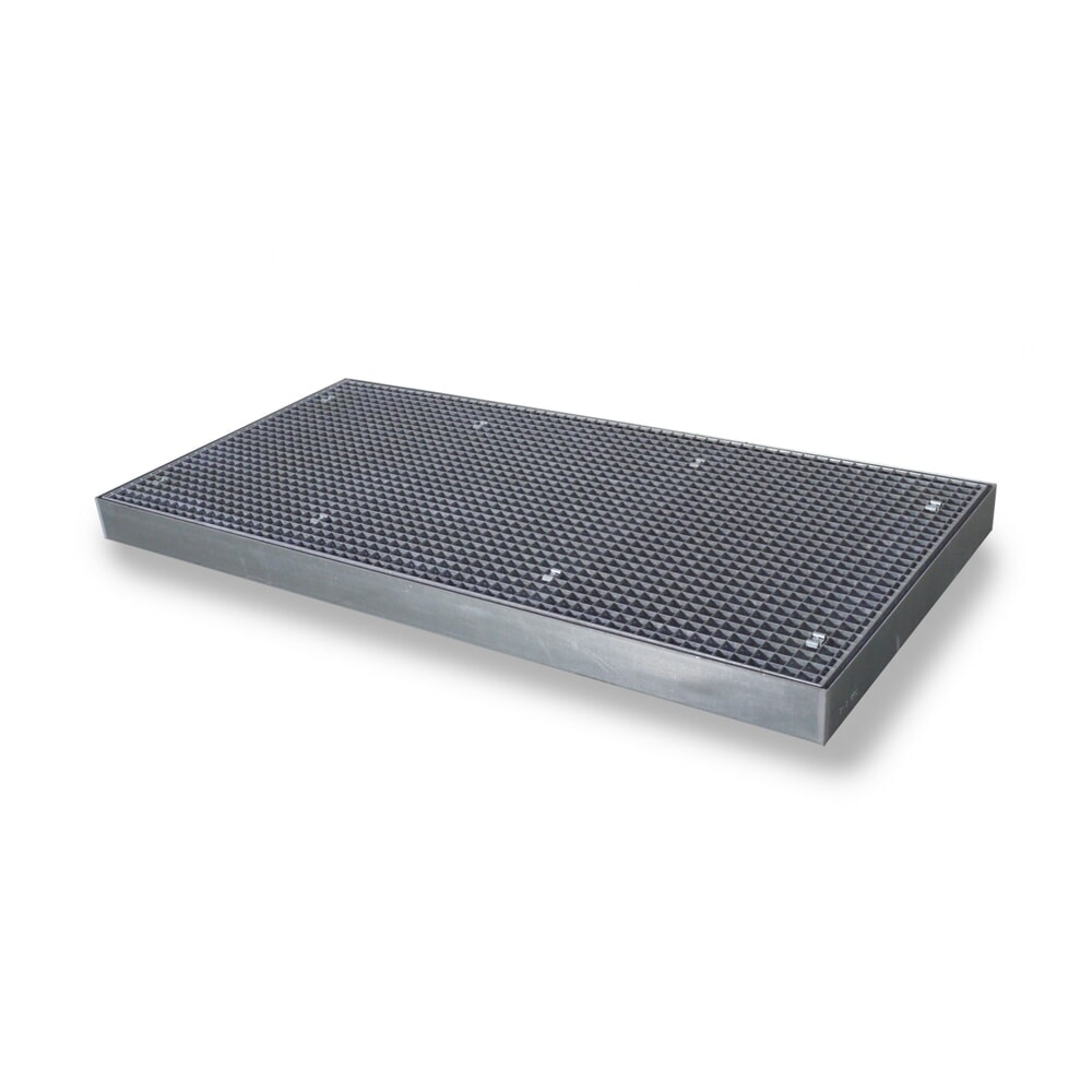 Produktabbildung: SAFE Flach-Auffangwanne aus Stahl, TK 6.500 kg/m², HxBxT 118 x 2.000 x 1.000 mm