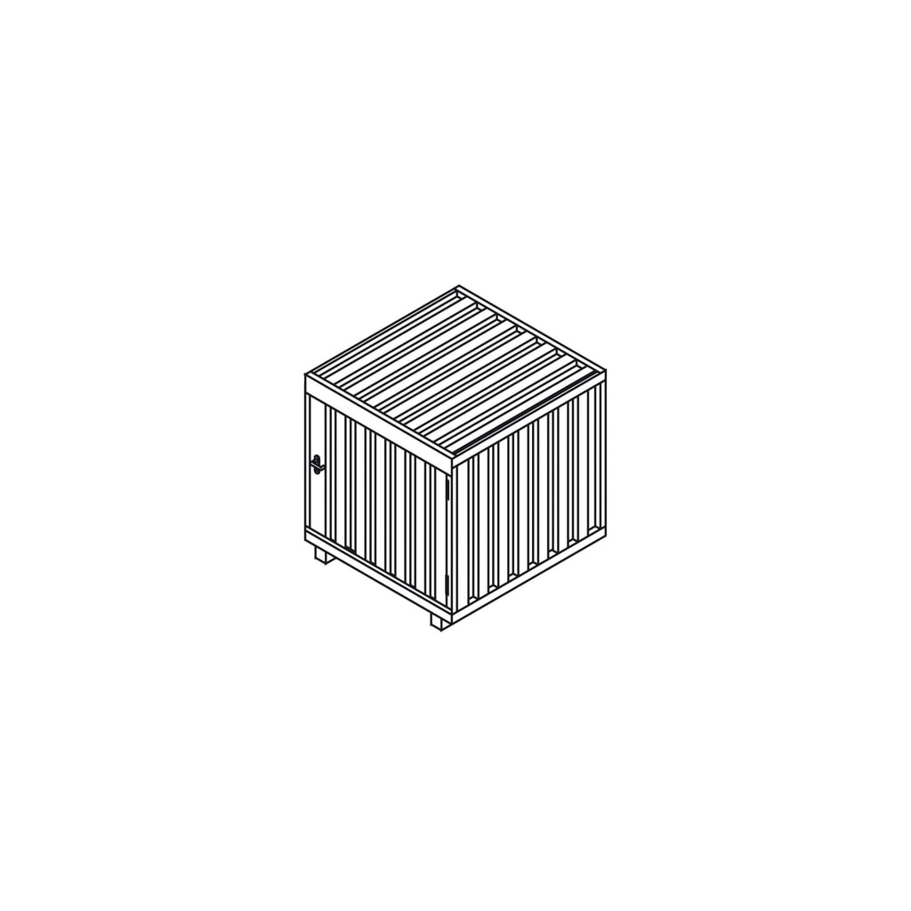 SAFE Tank Gasflaschenbox GB 2, verzinkt, montiert, mit Gitterrostboden, für 14 Gasflaschen je 33kg Produktabbildung Nr. 2: SAFE Tank Gasflaschenbox GB 2, verzinkt, montiert, mit Gitterrostboden, für 14 Gasflaschen je 33kg