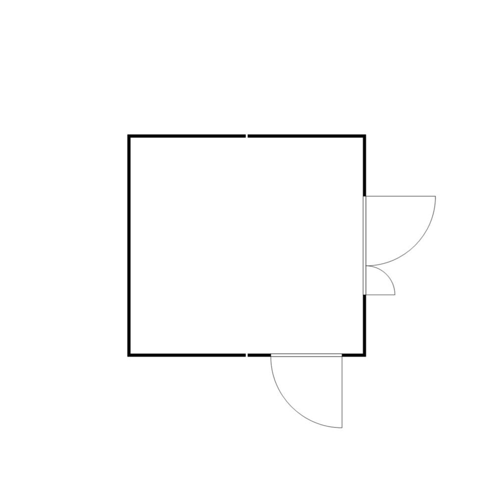 Produktabbildung Nr. 2: SAFE Tank Gefahrstoffcontainer Kombination 4000 ALG, verzinkt, vormontiert, Masse aussen 5380x4340x2300 mm, Doppelflügeltür (asymmetrische Teilung), mittig in der langen Seite, Zusatztür, Lagerfläche 21 m²