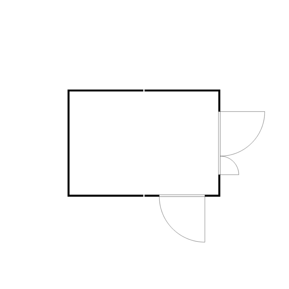 Produktabbildung Nr. 2: SAFE Tank Gefahrstoffcontainer Kombination 2000 PLG, verzinkt, vormontiert, Masse aussen 3050x4340x2310 mm, Doppelflügeltür (asymmetrische Teilung), mittig in der kurzen Seite, Zusatztür, Lagerfläche 12 m²