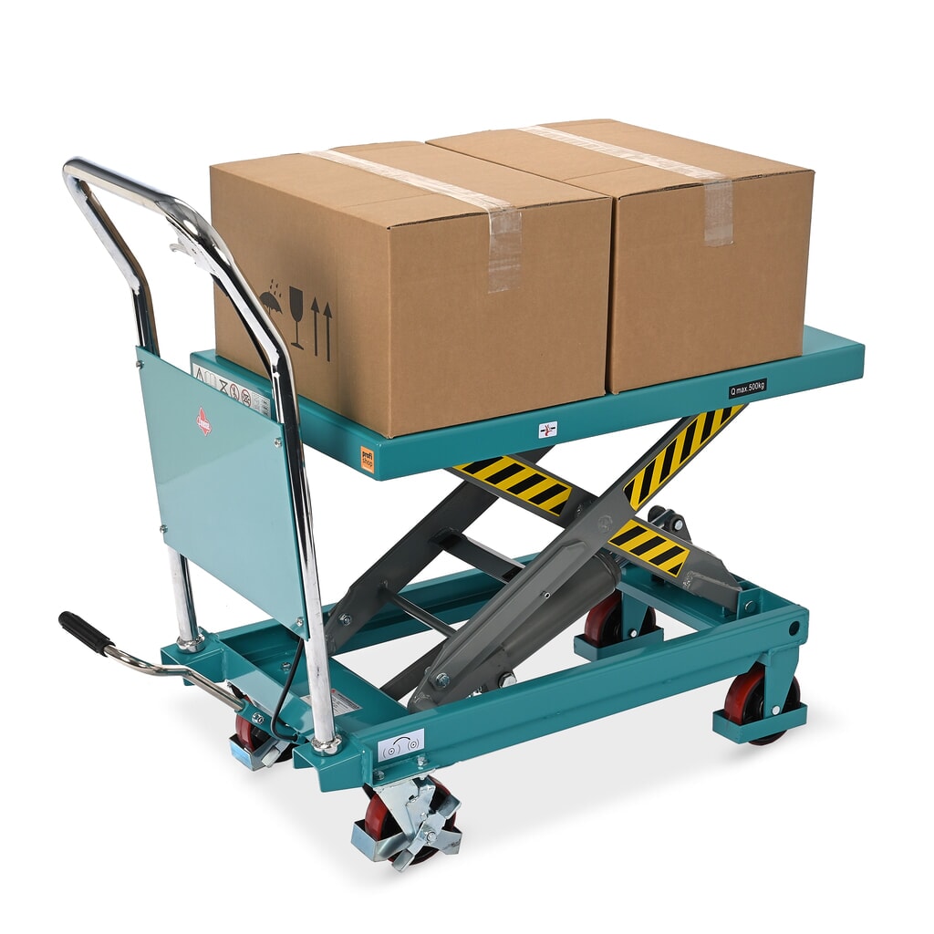 Scheren-Hubtischwagen Ameise® LTT 0.5 mit Einfach-Schere, fester Bügel, Tragkraft 500 kg, Plattform à 850 x 500 mm Produktabbildung Nr. 14: Scheren-Hubtischwagen Ameise® LTT 0.5 mit Einfach-Schere, fester Bügel, Tragkraft 500 kg, Plattform à 850 x 500 mm