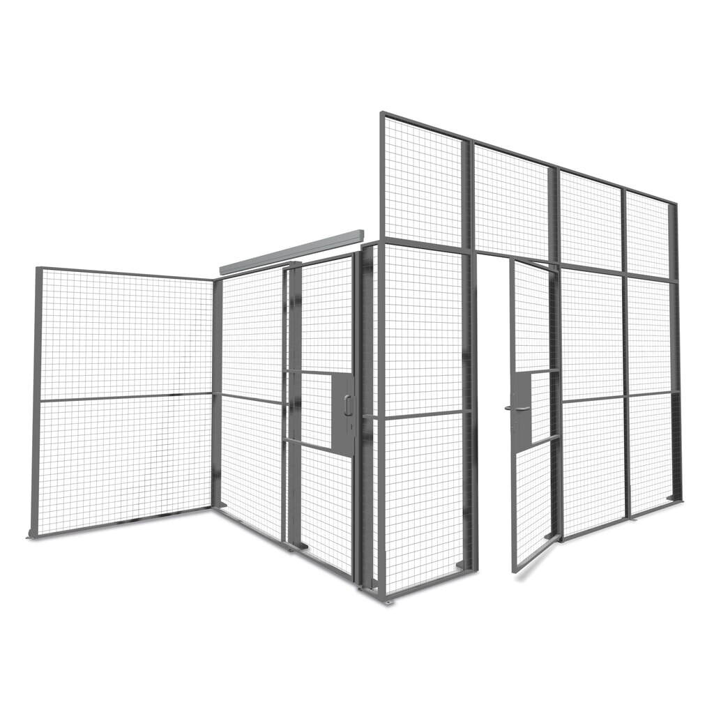 Produktabbildung: Schiebetür für TROAX® Trennwandsystem, für Lagertrennwand, Breite 2.800 mm, Zylinderschloss