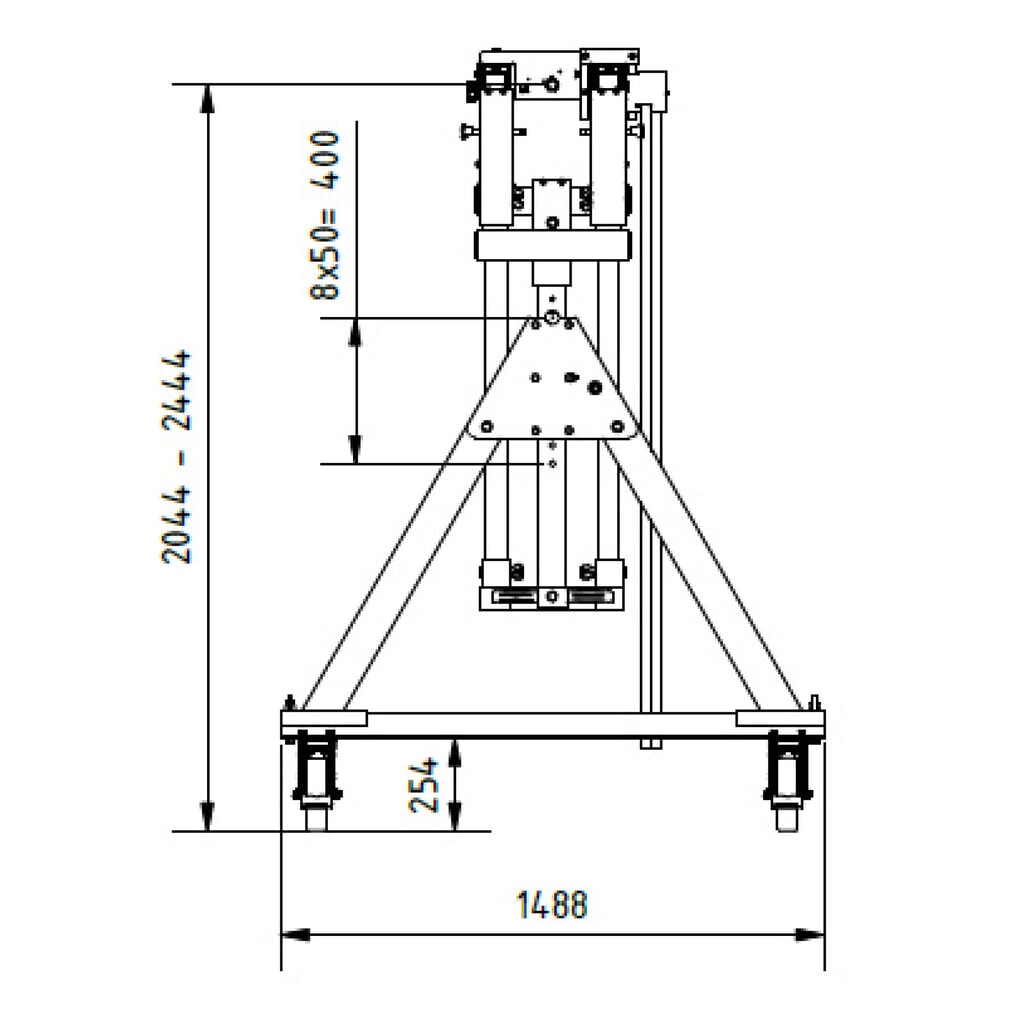 SCHILLING Alu-Portalkran mit teilbarem Doppelträger, verfahrbar, Einhängepunkt 2055-2405 mm, Länge 4000 mm, TK 1000 kg Produktabbildung Nr. 2: SCHILLING Alu-Portalkran mit teilbarem Doppelträger, verfahrbar, Einhängepunkt 2055-2405 mm, Länge 4000 mm, TK 1000 kg
