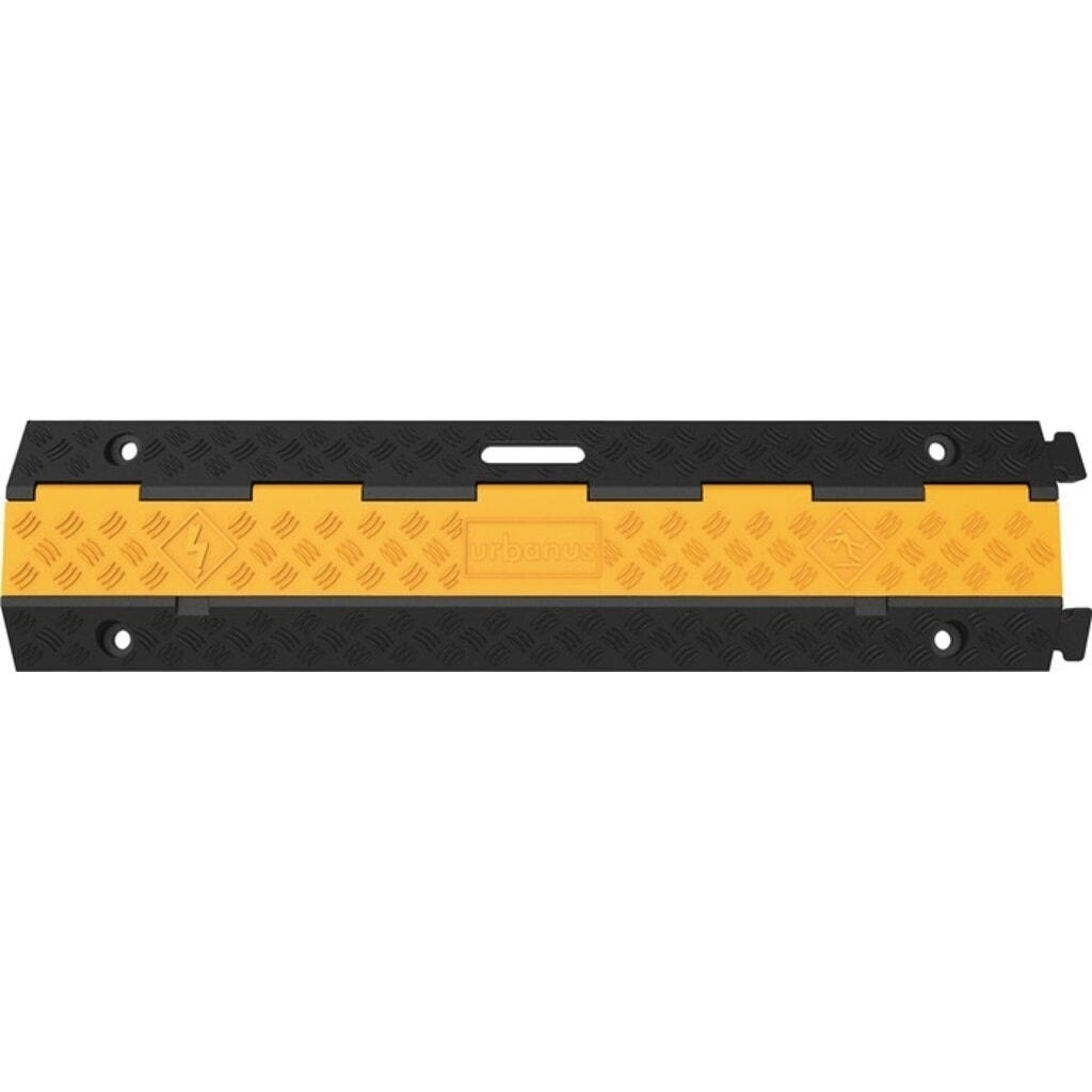 Produktabbildung: Schlauch- und Kabelbrücke, Gummi schwarz/gelb, L980xB240xH45mm, 2 Kanäle