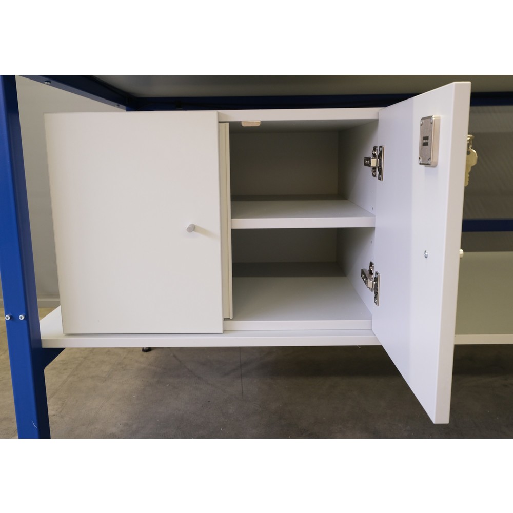 Produktabbildung: Schrank für DAHMEN Packtische Classic und Multiplex, abschliessbar, verstellbarer Zwischenboden