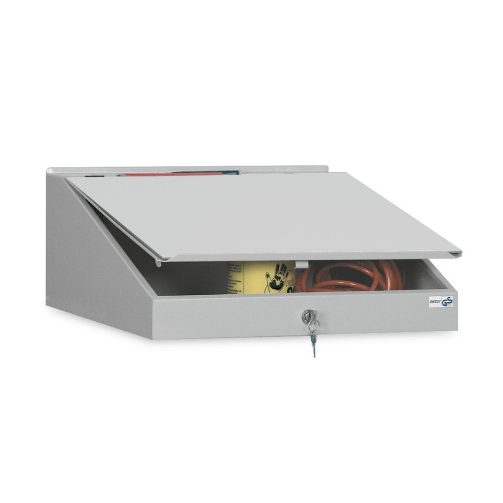 Produktabbildung: Schreibpultaufsatz für stumpf® Werkstatt-Beistellschrank, BxT 490 x 505 mm, abschliessbar