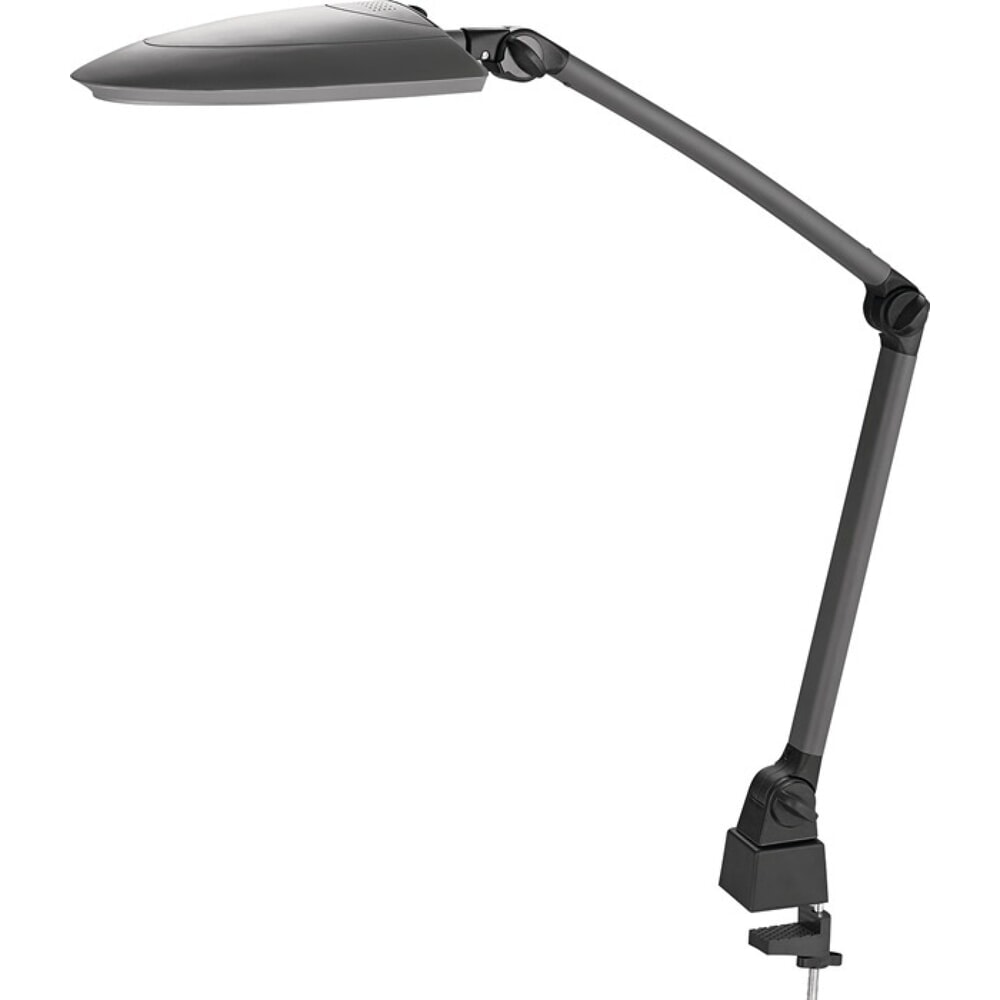 Produktabbildung: Schreibtischleuchte, Standfuss und Tischklemme, Kunststoff schwarz/anthrazit, mit LED
