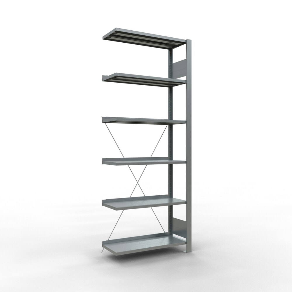 Produktabbildung: SCHULTE Aktenregal AF, einseitig, mit Endanschlägen, FL 85 kg, HxBxT 2.000 x 750 x 300 mm