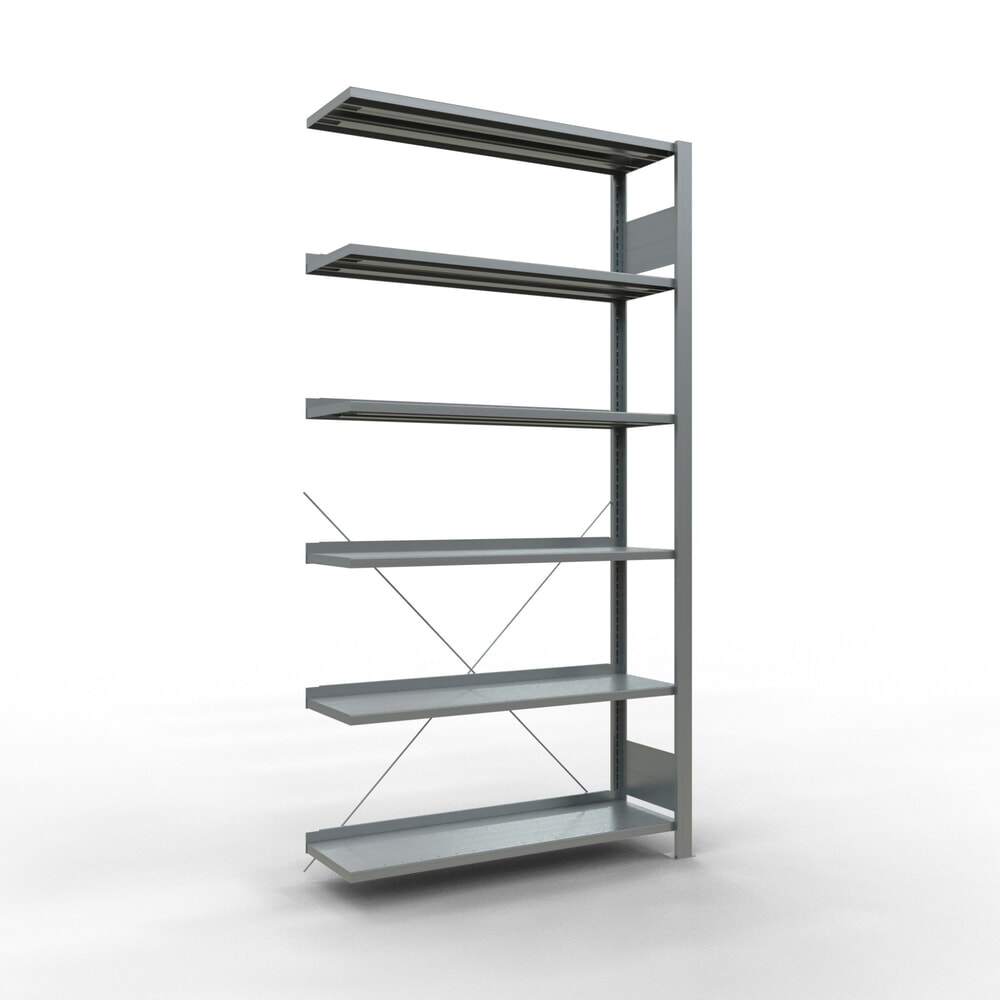 Produktabbildung: SCHULTE Aktenregal AF, einseitig, mit Endanschlägen, FL 85 kg, HxBxT 2.000 x 1.000 x 300 mm
