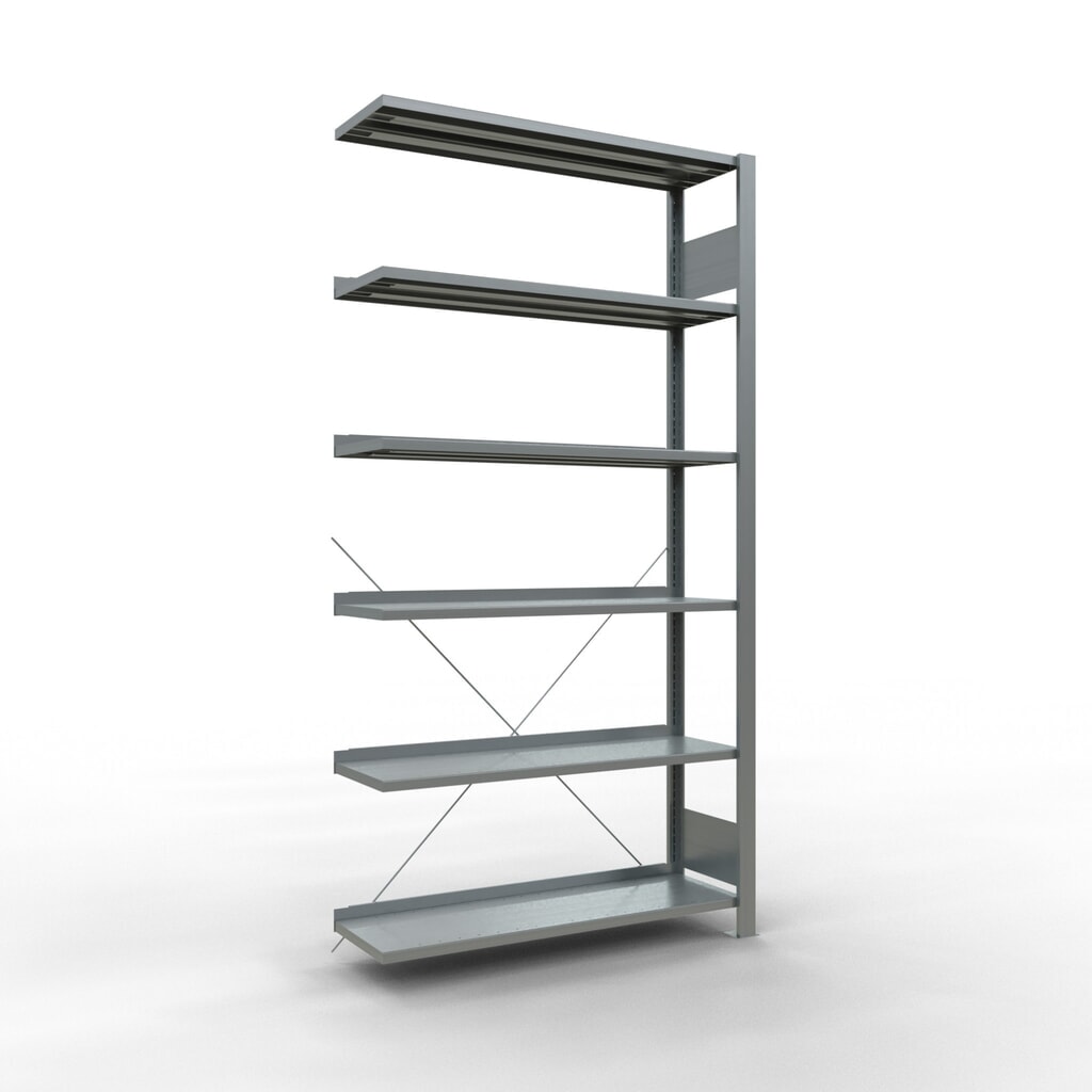 SCHULTE Aktenregal AF, einseitig, mit Endanschlägen, FL 85 kg, HxBxT 2.000 x 1.000 x 300 mm Produktabbildung: SCHULTE Aktenregal AF, einseitig, mit Endanschlägen, FL 85 kg, HxBxT 2.000 x 1.000 x 300 mm