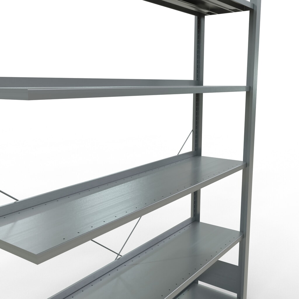 SCHULTE Aktenregal AF, einseitig, mit Endanschlägen, FL 85 kg, HxBxT 2.000 x 1.300 x 300 mm Produktabbildung Nr. 4: SCHULTE Aktenregal AF, einseitig, mit Endanschlägen, FL 85 kg, HxBxT 2.000 x 1.300 x 300 mm