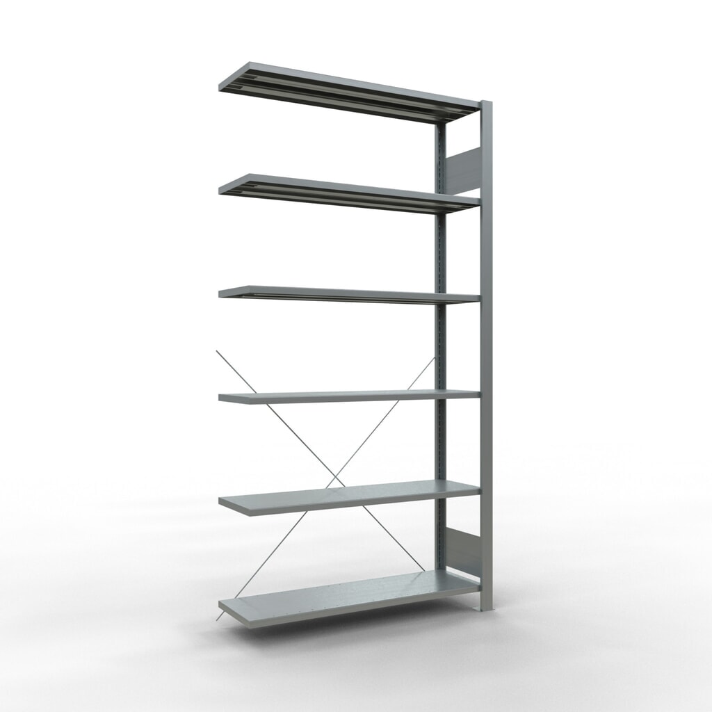 Produktabbildung: SCHULTE Aktenregal AF, einseitig, ohne Endanschläge, FL 85 kg, HxBxT 2.000 x 1.000 x 300 mm