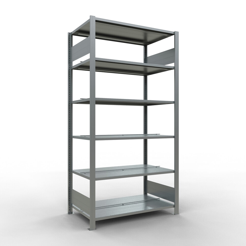 Produktabbildung: SCHULTE Aktenregal GF, doppelseitig, mit Mittelanschlägen, FL 150 kg, HxBxT 2.000 x 1.000 x 600 mm