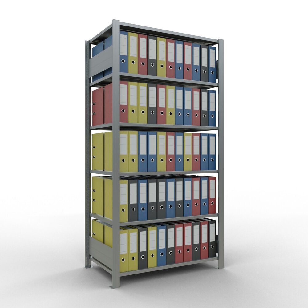 Produktabbildung Nr. 3: SCHULTE Aktenregal GF, doppelseitig, ohne Mittelanschläge, FL 150 kg, HxBxT 2.000 x 1.000 x 600 mm