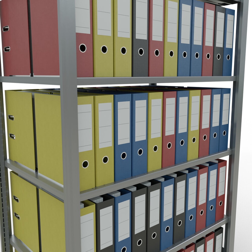 Produktabbildung Nr. 4: SCHULTE Aktenregal GF, doppelseitig, ohne Mittelanschläge, FL 150 kg, HxBxT 2.000 x 1.000 x 600 mm