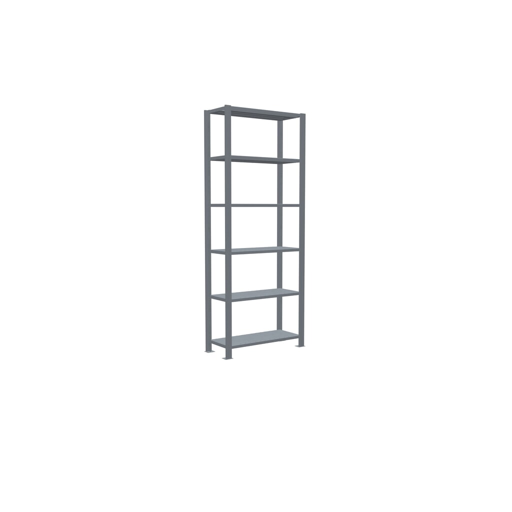 SCHULTE Aktenregal GF, einseitig, mit Endanschlägen, FL 85 kg, HxBxT 2.000 x 750 x 300 mm Produktabbildung Nr. 2: SCHULTE Aktenregal GF, einseitig, mit Endanschlägen, FL 85 kg, HxBxT 2.000 x 750 x 300 mm