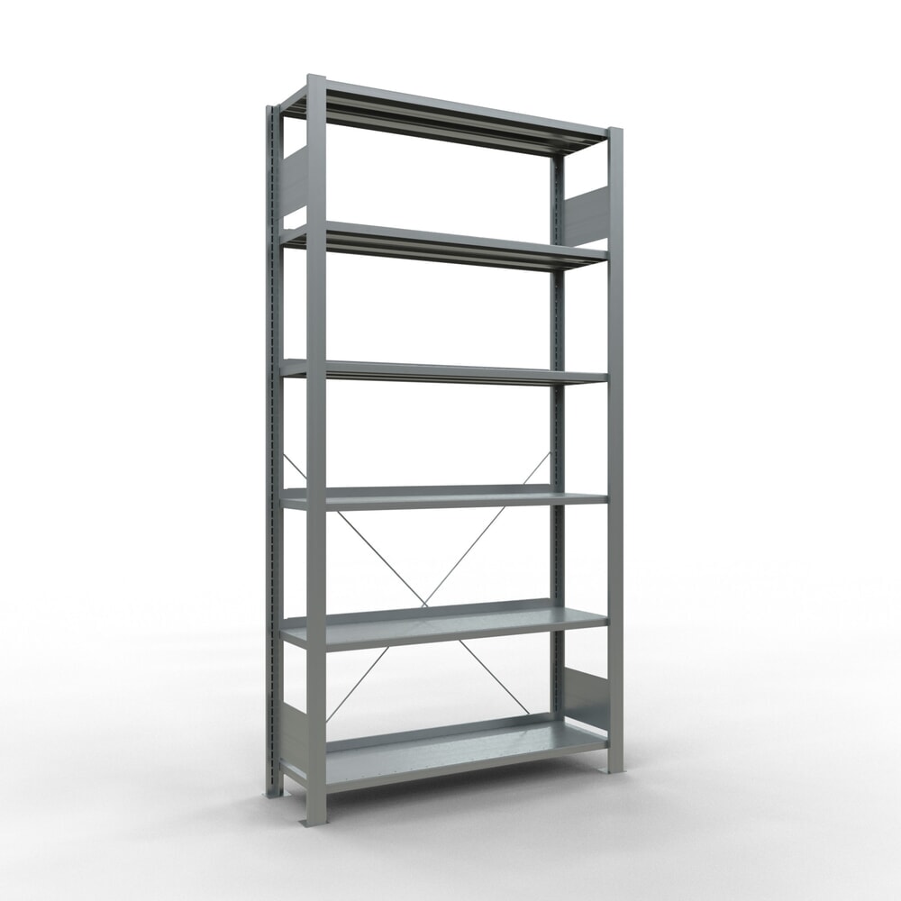 Produktabbildung: SCHULTE Aktenregal GF, einseitig, mit Endanschlägen, FL 85 kg, HxBxT 2.000 x 1.000 x 300 mm
