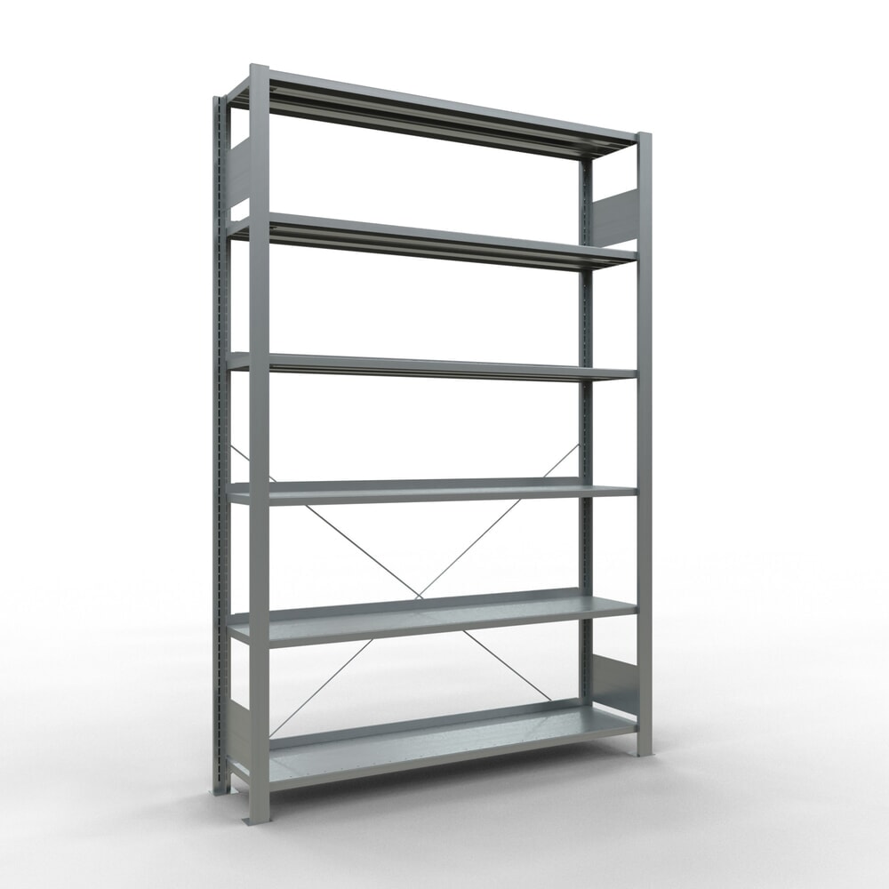 Produktabbildung: SCHULTE Aktenregal GF, einseitig, mit Endanschlägen, FL 85 kg, HxBxT 2.000 x 1.300 x 300 mm