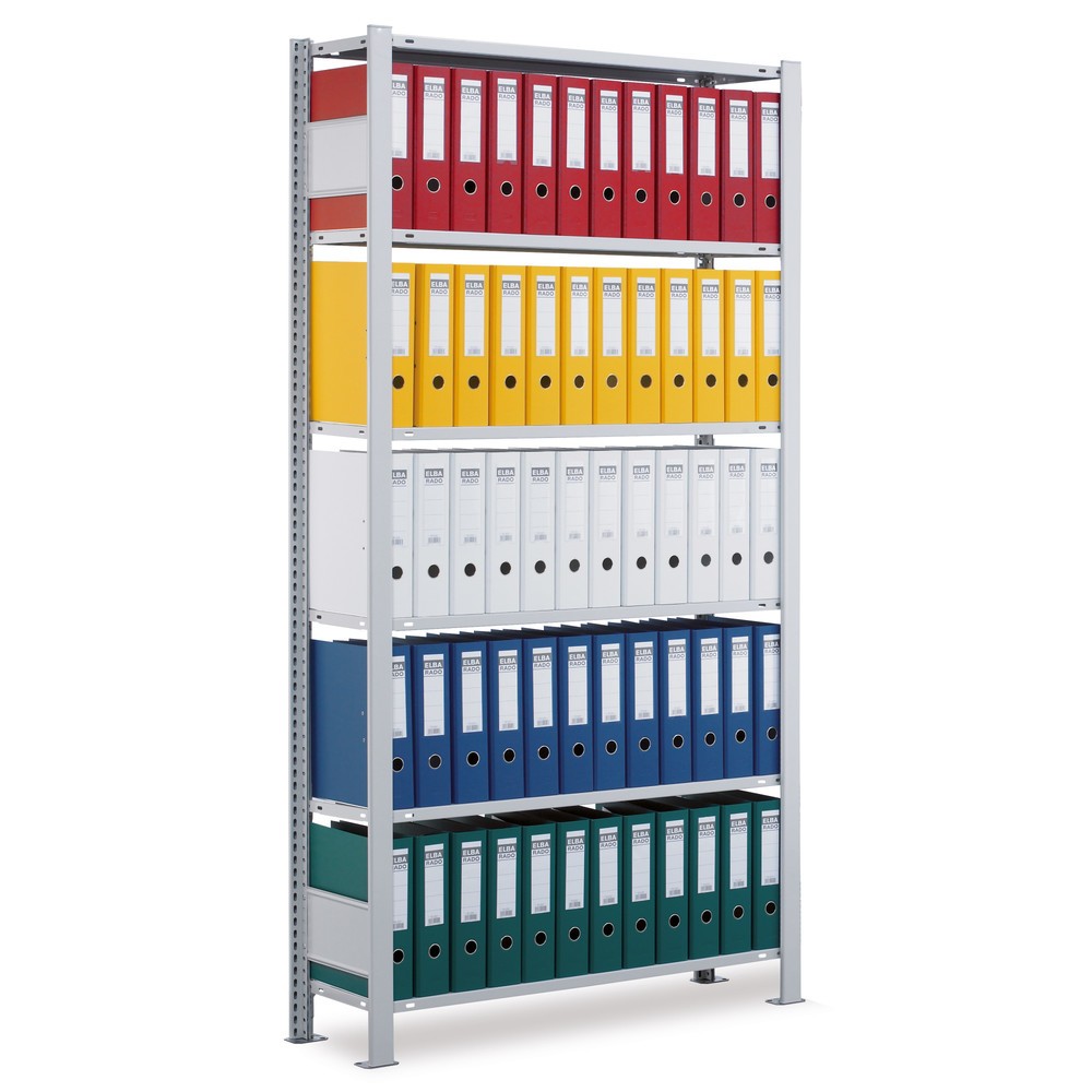 Produktabbildung: SCHULTE Aktenregal GF, einseitig, FL 85 kg, HxBxT 2.500 x 1.000 x 300 mm