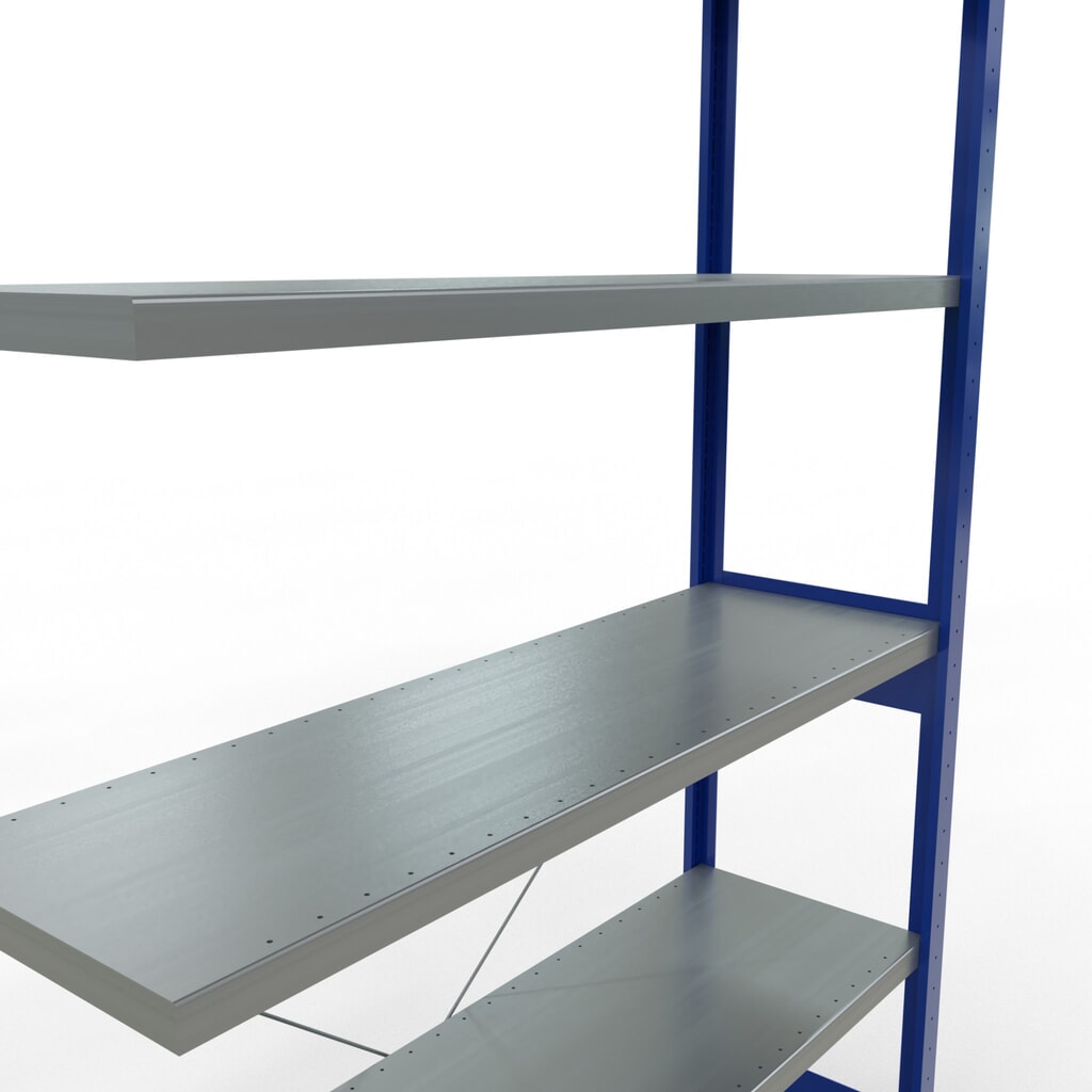Produktabbildung Nr. 5: SCHULTE Fachbodenregal, AF, enzianblau/verzinkt, FL 250 kg, HxBxT 2.500 x 1.300 x 400 mm