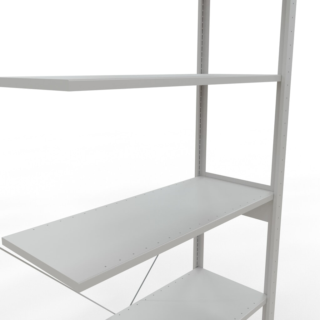 Produktabbildung Nr. 5: SCHULTE Fachbodenregal, AF, FL 150 kg, lichtgrau, HxBxT 2.500 x 1.000 x 400 mm
