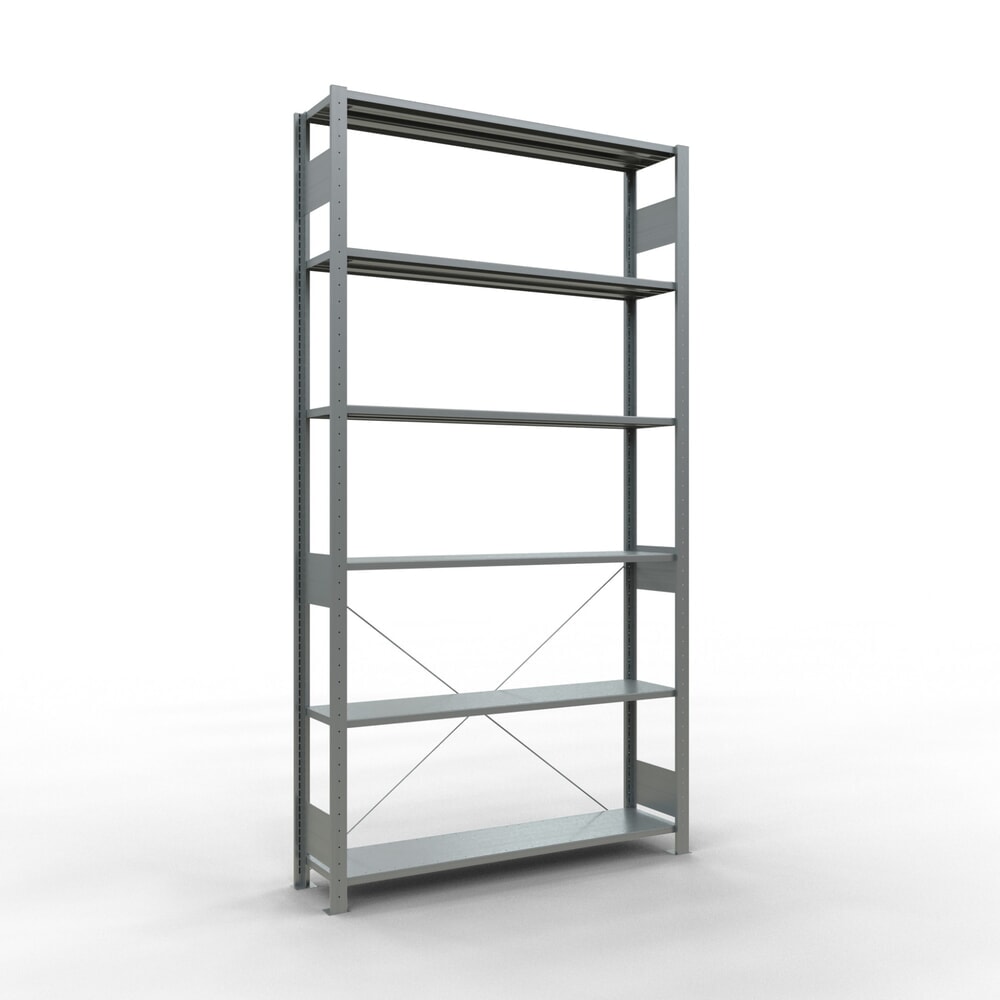 Produktabbildung: SCHULTE Fachbodenregal verzinkt, Fachlast 150 kg, HxBxT 2.500 x 1.360 x 336 mm