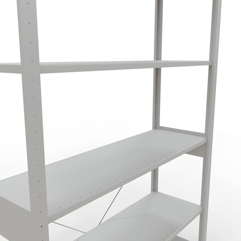 Produktabbildung Nr. 5: SCHULTE Fachbodenregal lichtgrau, Fachlast 150 kg, HxBxT 2.500 x 1.360 x 436 mm