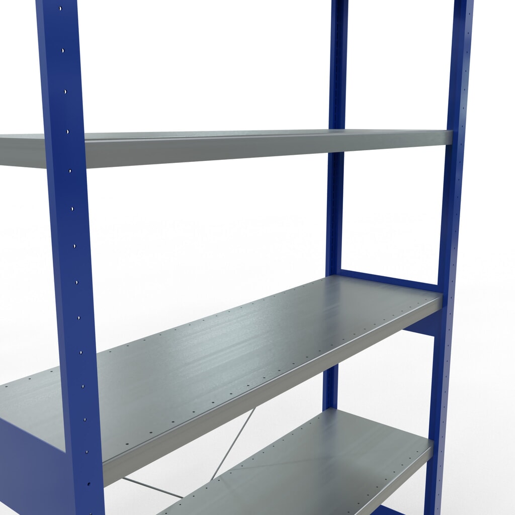 Produktabbildung Nr. 5: SCHULTE Fachbodenregal, enzianblau/verzinkt, Fachlast 250 kg, HxBxT 2.500 x 1.360 x 436 mm