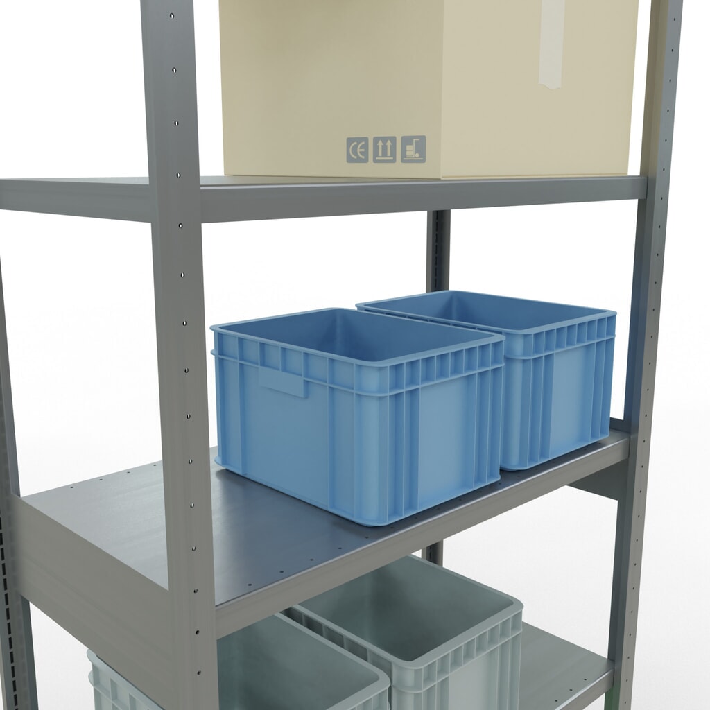 SCHULTE Fachbodenregal verzinkt, Fachlast 330 kg, HxBxT 2.500 x 1.060 x 536 mm Produktabbildung Nr. 4: SCHULTE Fachbodenregal verzinkt, Fachlast 330 kg, HxBxT 2.500 x 1.060 x 536 mm