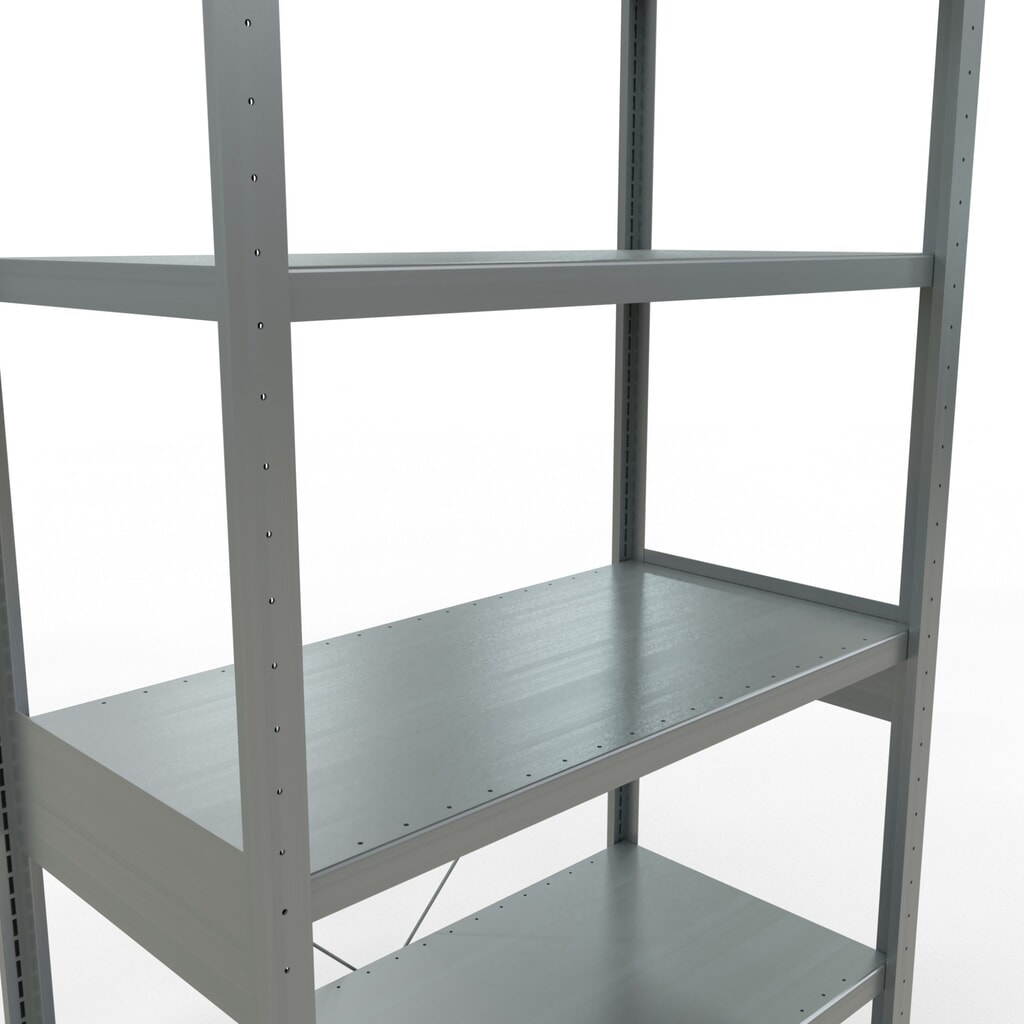 SCHULTE Fachbodenregal verzinkt, Fachlast 330 kg, HxBxT 2.500 x 1.060 x 536 mm Produktabbildung Nr. 5: SCHULTE Fachbodenregal verzinkt, Fachlast 330 kg, HxBxT 2.500 x 1.060 x 536 mm