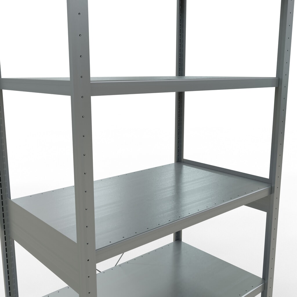 SCHULTE Fachbodenregal verzinkt, Fachlast 330 kg, HxBxT 2.500 x 1.060 x 636 mm Produktabbildung Nr. 5: SCHULTE Fachbodenregal verzinkt, Fachlast 330 kg, HxBxT 2.500 x 1.060 x 636 mm